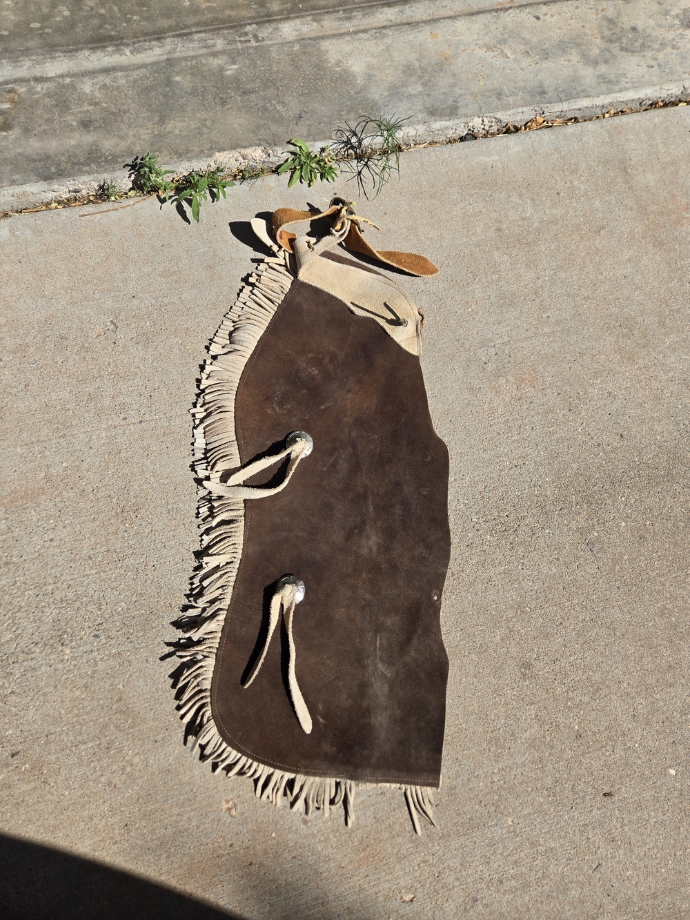 Kids Brown Suede Chaps